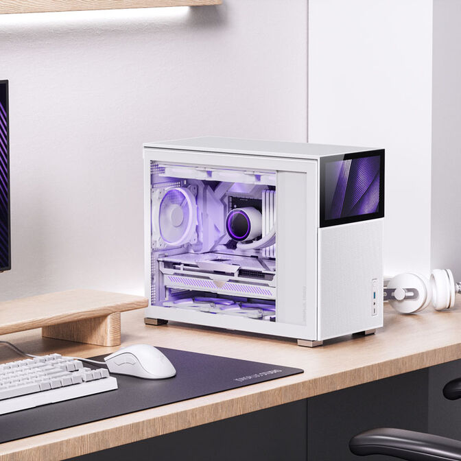 Jonsbo D31 MESH Screen Micro-ATX Case, Tempered Glass - white image number 9