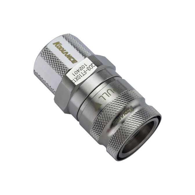 Koolance QD3 Quick Disconnect straight female to 13/10mm - no-spill, silver image number 0