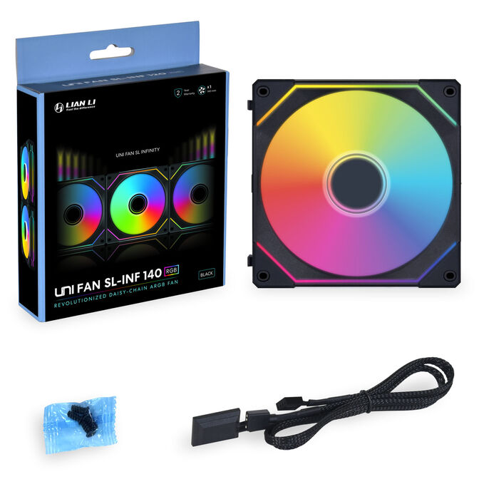 Lian Li UNI FAN SL-INF 140 ARGB Reverse Blade PWM L&uuml;fter, 3er Pack - 140mm, schwarz + 1x UNI FAN SL-INF 140 ARGB PWM L&uuml;fter - 140mm image number 5