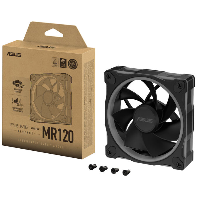 ASUS Prime MR120 ARGB fan, PWM, reverse - 120mm, black image number 10