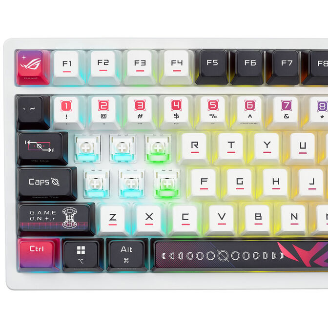 ASUS ROG Azoth X Gaming-Tastatur, 75%, Hot-Swap, OLED-Display, Tri-Mode, CH - wei&szlig; image number 8