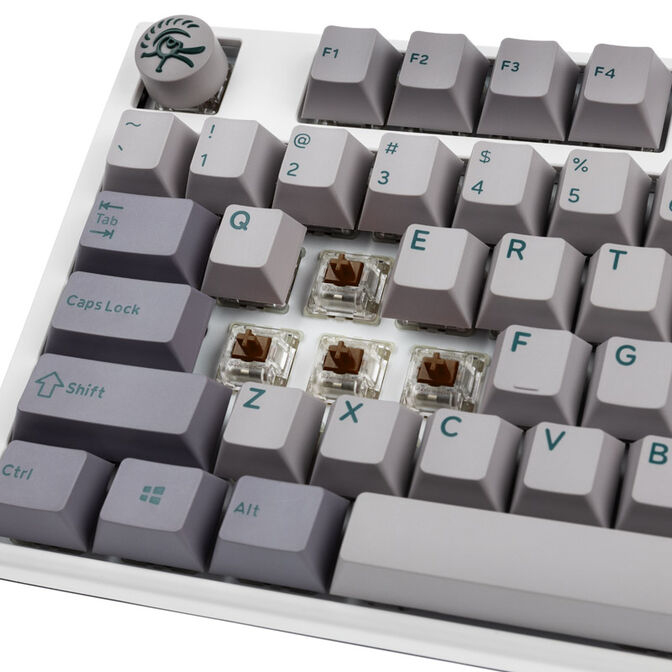 Ducky One 3 Mist Grey Gaming Keyboard, RGB LED - MX-Brown (US) image number 4