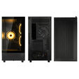 GSI SmartAssembly ARGB Glass Micro-ATX PC Geh&auml;use, Midi-Tower, Micro-ATX, Tempered Glass - schwarz, 650 Watt Bronze-Netzteil image number null