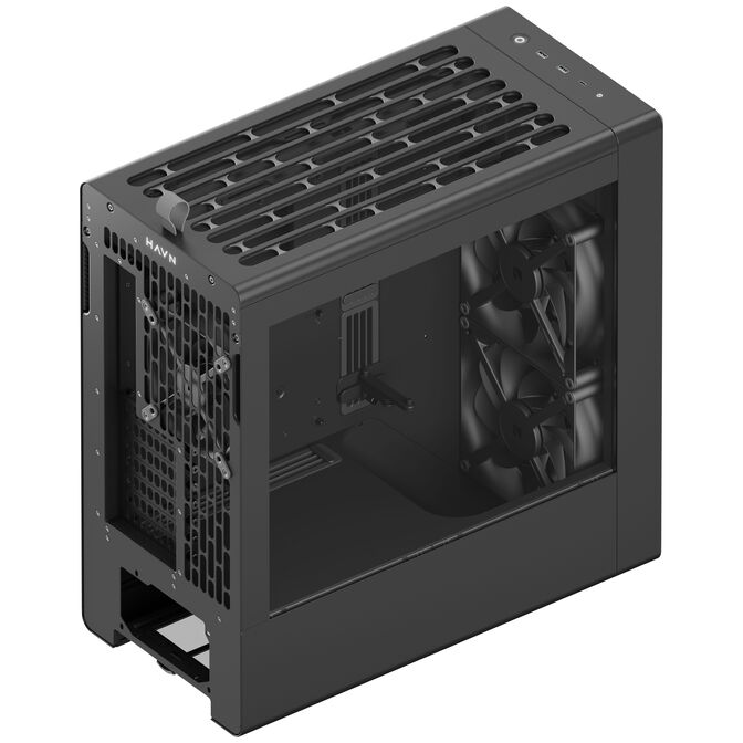 HAVN BF 360 Flow PC-Geh&auml;use, Midi-Tower, E-ATX, Tempered Glass - schwarz image number 4