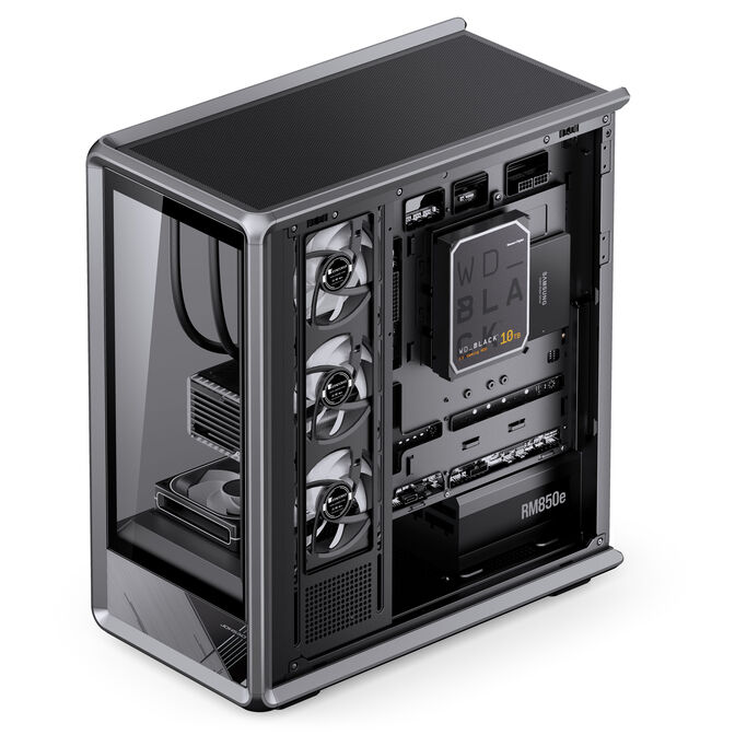 Jonsbo D401 PC Case, Mid-Tower, ATX, Tempered Glass - black image number 6