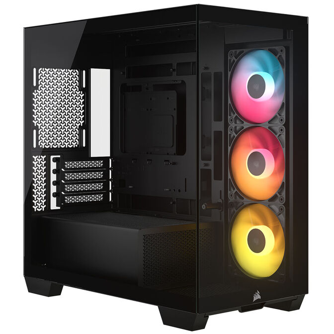 Corsair 2800X RS-R ARGB PC-Geh&auml;use, Mini-Geh&auml;use, mATX, Tempered Glass - inklusive 3x 120-mm-L&uuml;fter, schwarz image number 0