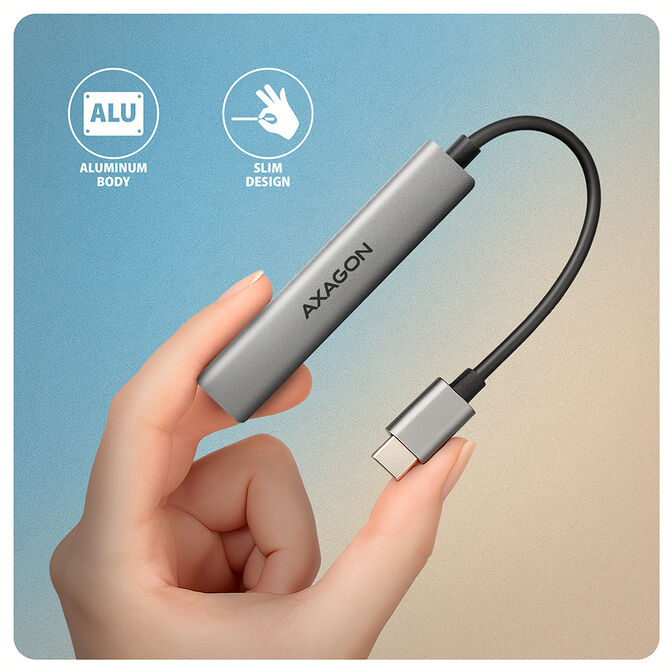 AXAGON HUE-STC USB-Hub - 3x USB-A, 1x USB-C, 12cm USB-C-Kabel image number 4