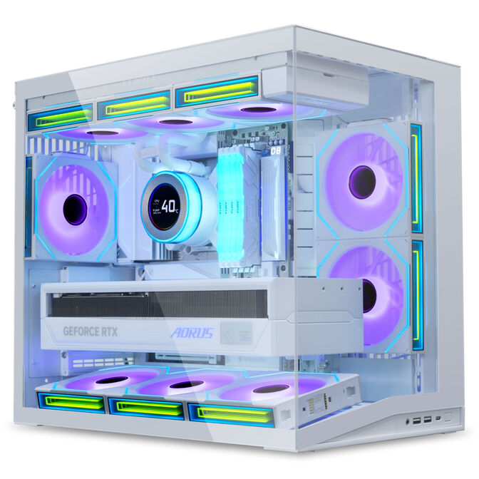 Lian Li O11 Dynamic Mini V2 PC-Geh&auml;use, Mini-Geh&auml;use, ATX, Tempered Glass - wei&szlig; image number 1