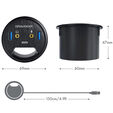 Graugear Tisch-HUB, USB 3.0 2x Type-A / 1x Type-C, Audioanschluss, 60 mm image number null
