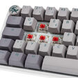 Ducky One 3 Mist Grey Mini Gaming Keyboard, RGB LED - MX-Red image number null