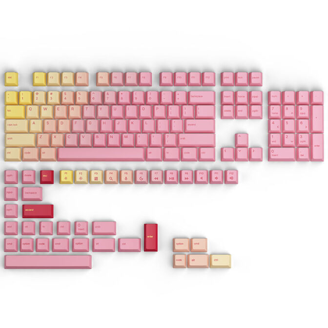 Glorious GPBT Keycaps - Pink Grapefruit - Forge image number 0