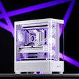 Jonsbo TK-5 PC Case, Mid Tower, ATX, Tempered Glass - white image number null
