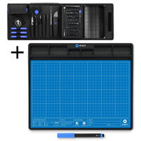 iFixit Pro Tech Toolkit + iFixit FixMat magnetische Projektmatte, ESD-gesch&uuml;tzt - blau