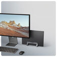 AXAGON STND-VG Vertikaler Laptop-St&auml;nder, einstellbare Breite, Aluminium - grau image number null