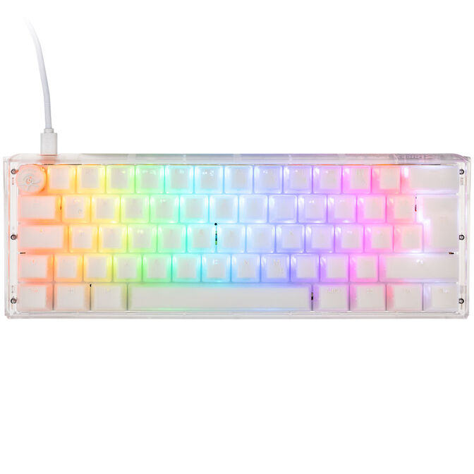 Ducky One 3 Aura White Mini Gaming Keyboard, RGB LED - MX-Silver image number 1