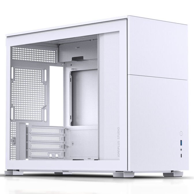 Jonsbo D31 Micro-ATX Geh&auml;use, Tempered Glass - wei&szlig; image number 0