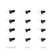 Alphacool Core Push Mounting 50 mm M3/M4/UNC 6-32 Set 4-Pack image number null