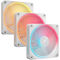 Corsair iCUE Link LX120-R RGB L&uuml;fter, PWM - 3er-Pack, 120mm, wei&szlig;