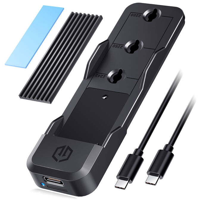Graugear G-M207-10G M.2 Docking Station, NVMe und SATA, USB 3.1 - Schwarz image number 1