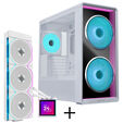 Lian Li LANCOOL 217 INF PC Case Bundle + HydroShift II LCD-S 360TL AiO - White image number null