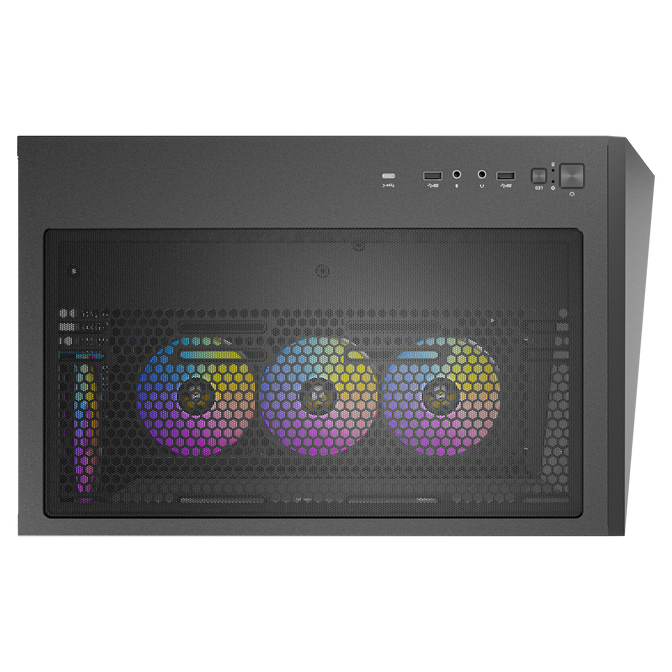 Antec C5 Computer Case, Mid-Tower, ATX, RGB, Tempered Glass - black image number 10