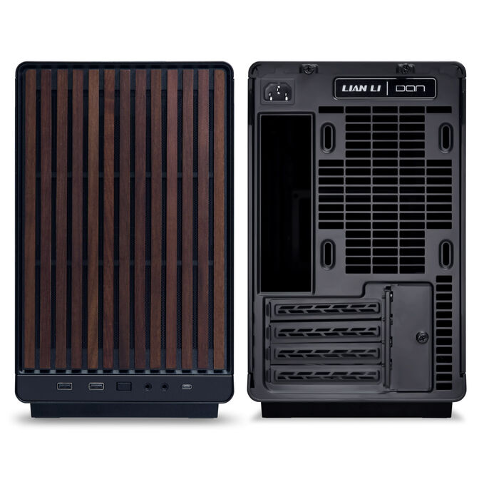 Lian Li DAN Cases A3-mATX Wood Edition PC-Geh&auml;use, Tempered Glass, Micro-ATX - Walnuss, schwarz image number 2