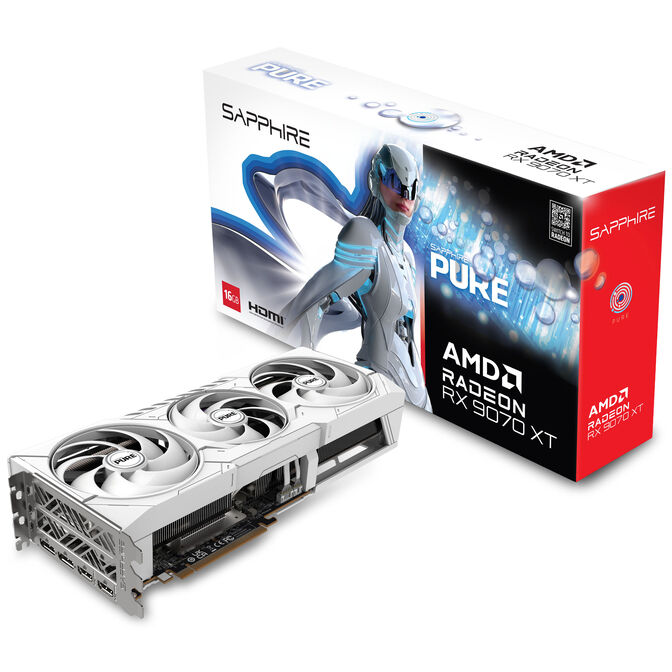 Sapphire Pure Radeon RX 9070 XT Gaming OC Grafikkarte, 16384 MB GDDR6 image number 0