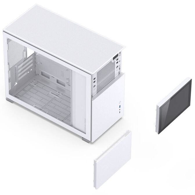 Jonsbo D31 Screen Micro-ATX Case, Tempered Glass - white image number 6