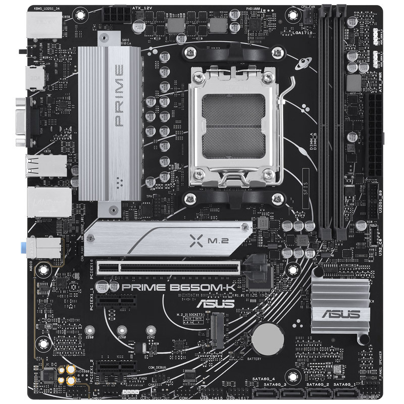 Das Bild zeigt das ASUS Prime B650M-K.
