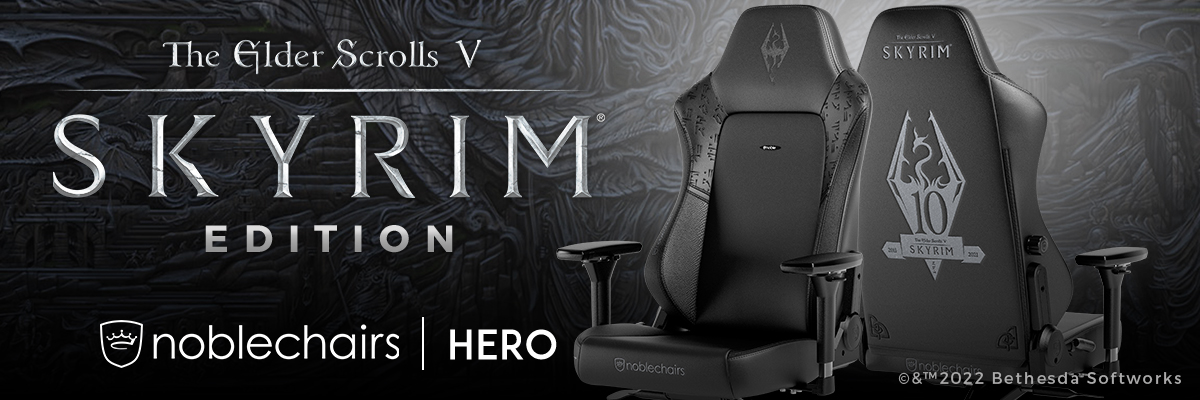 noblechairs HERO Gaming Chair - The Elder Scrolls V: Skyrim 10th Anniversary Edition Edition