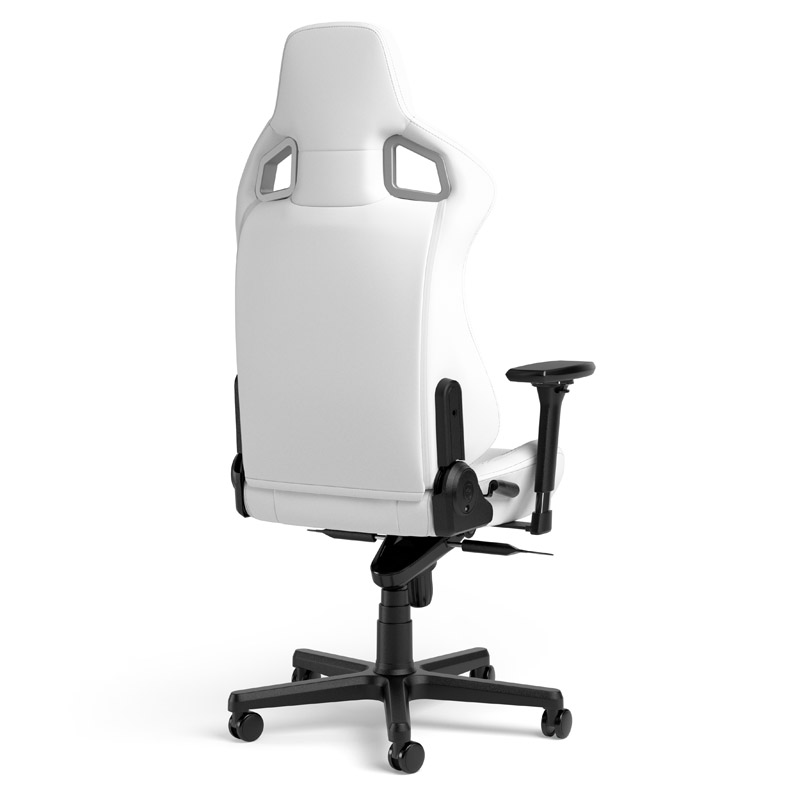 The image shows the noblechairs EPIC Gaming Chair - White Edition.